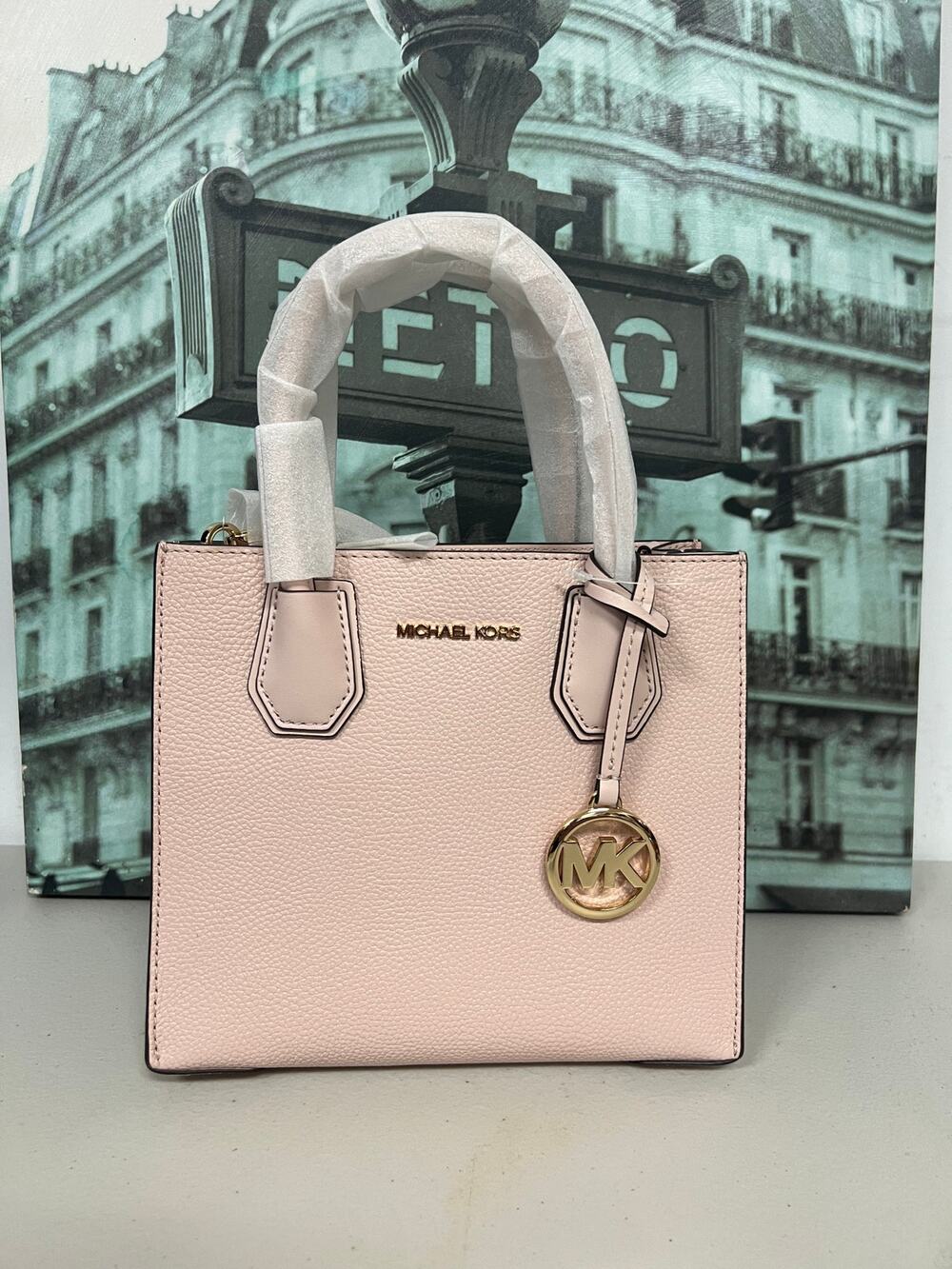 Michael Kors 35S1GM9M2L Mercer Medium Leather 2-Way Satchel Crossbody